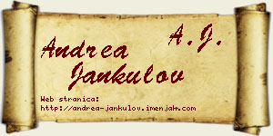 Andrea Jankulov vizit kartica